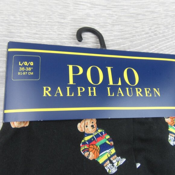 Polo Ralph Lauren Basketball Bear Boxer Briefs Men's Size Large Black NEW FL404S - Picture 3 of 9